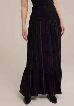 Юбка макси WE Fashion, черный