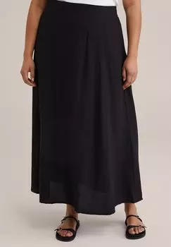 Юбка макси WE Fashion, черный