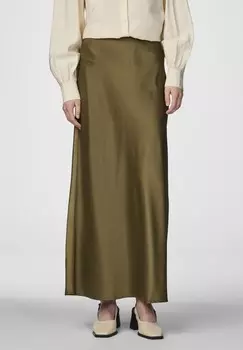 Юбка макси YASPELLA SKIRT YAS, темно-зеленый