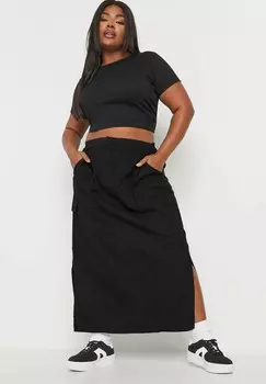 Юбка макси Yours Clothing, антрацит