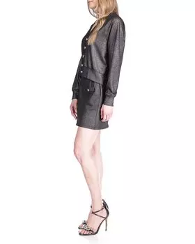 Юбка Michael Kors Button Pocket Mini Skirt, черный