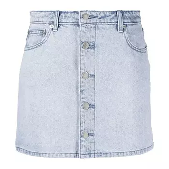 Юбка Michael Kors Exposed Placket Denim, светло-синий
