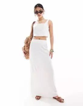 Юбка мидакси River Island из льна белого цвета