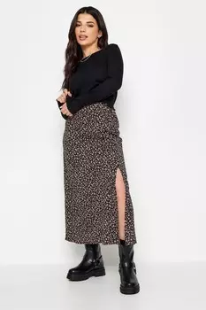 Юбка мидакси с цветочным принтом Pixiegirl Petite, черный