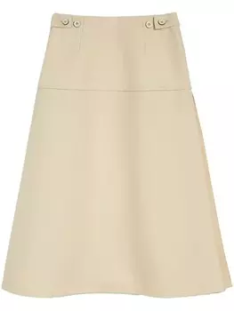 Юбка миди А-силуэта на пуговицах Jil Sander, нейтральный цвет