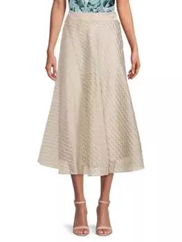 Юбка - Миди Akris Mulberry из смесовой шелковой ткани, beige