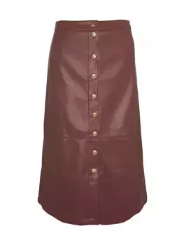Юбка-миди Alberta из искусственной кожи Barbour, цвет cognac