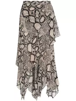 Юбка миди AllSaints Cassie, нейтральный