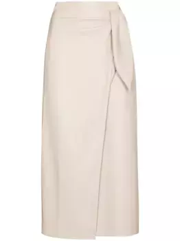 Юбка миди Amas из искусственной кожи Nanushka, нейтральный