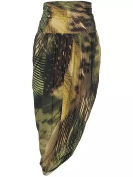 Юбка миди Amazun Nadia, зеленый