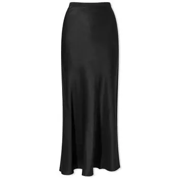 Юбка миди Anine Bing Bar Silk Skirt, черный