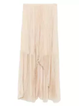 Юбка миди асимметричного кроя Forte Forte, нейтральный