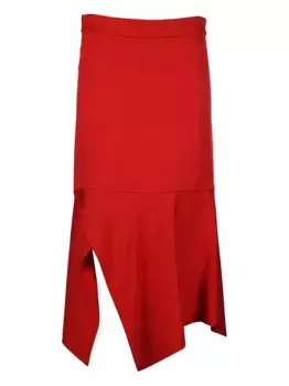 Юбка миди асимметричного кроя VICTORIA BECKHAM, красный