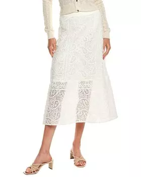 Юбка миди ba&sh, белый