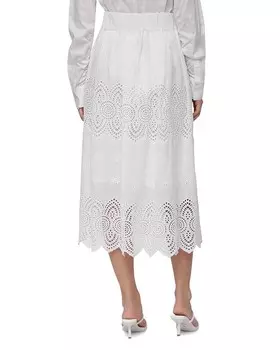 Юбка миди Bagatelle с люверсами, белый