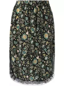 Юбка миди Bali с цветочным принтом Zadig&Voltaire, черный