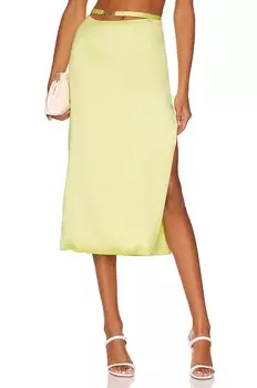 Юбка миди Bardot Atlanta Low Rise, лаймовый