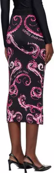 Юбка миди «Барокко» фиолетового цвета Versace Jeans Couture