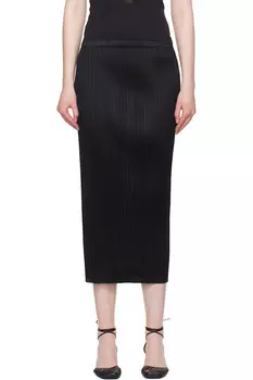 Юбка миди Basics Pleats Please Issey Miyake, черный