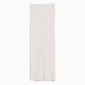 Юбка-миди Bershka Ribbed Knit, кремовый