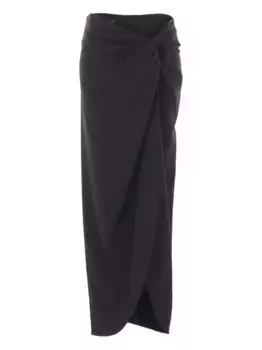 Юбка миди Copricostume с узлом Federica Tosi, черный