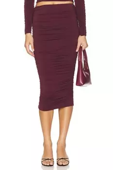 Юбка миди darcy средней посадки со сборками Ser.O.Ya, цвет merlot