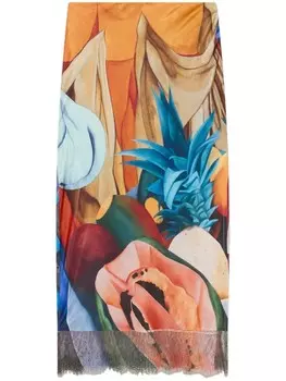 Юбка миди Donde Esteban Salpicon, коричневый