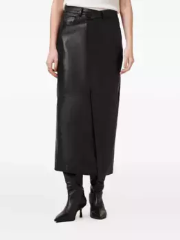 Юбка миди Eden AllSaints, черный