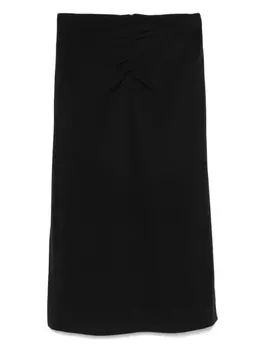 Юбка миди ETRO со сборками, черный