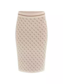 Юбка миди GUESS Skirt Lise, бежевый