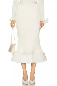 Юбка миди холлис Simkhai, белый