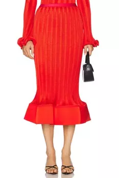 Юбка миди холлис Simkhai, красный