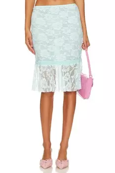 Юбка миди Indah Teresa Lace, цвет Milu