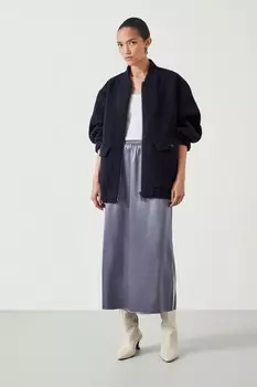 Юбка миди из атласа Aurora Hush, синий