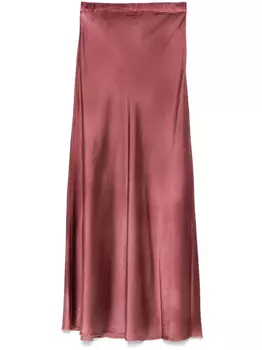 Юбка миди из атласа Avant Toi, красный