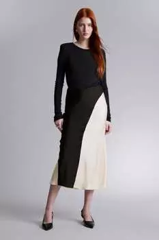 Юбка-Миди из атласа и другие истории H&M, черный