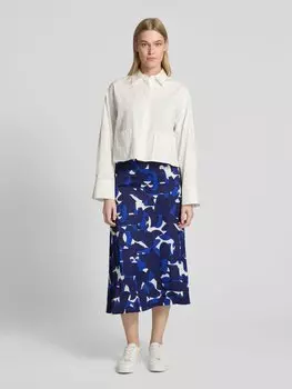 Юбка миди из атласа классического кроя Marc O'Polo