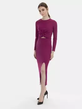 Юбка миди из джерси Mymo, фуксия