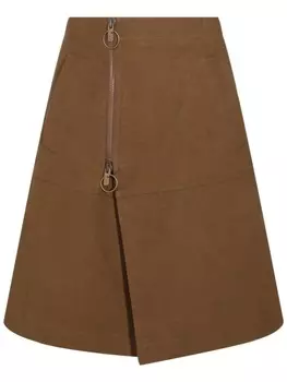 Юбка миди из хлопка Burberry, коричневый