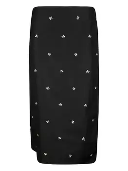 Юбка миди из хлопка Rier, черный