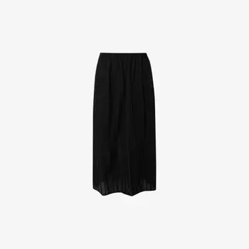 Юбка миди из хлопка с вышитым узором «Тамара» Malina, черный