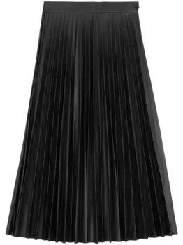 Юбка миди из искусственной кожи MM6 Maison Margiela, черный