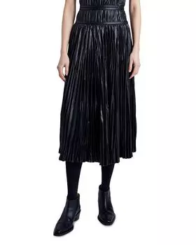 Юбка миди из искусственной кожи Rosalyn с мятым эффектом Proenza Schouler White Label, черный