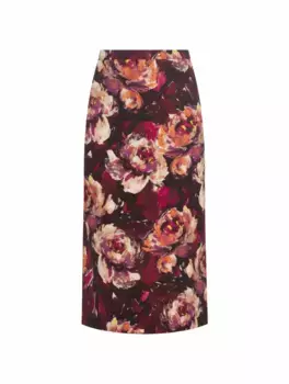 Юбка миди из кади Dolce&Gabbana, мультиколор