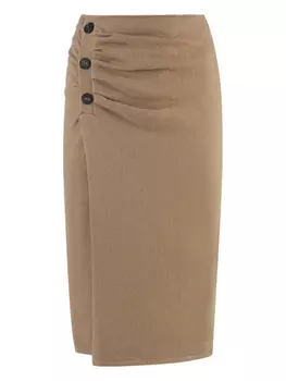 Юбка миди из кашемира Malo, нейтральный