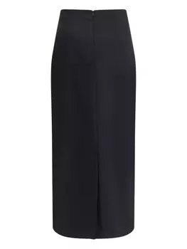 Юбка миди из натуральной шерсти Lardini, черный