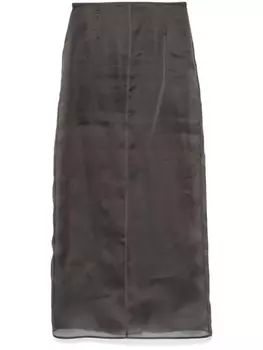 Юбка миди из органзы Fabiana Filippi, серый