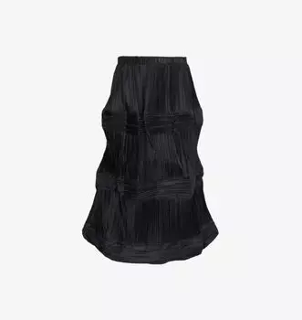 Юбка миди из плиссированного крепа Balance Renata Brenha, черный