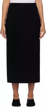 Юбка миди из плотного трикотажа Milano Rib AURALEE, черный