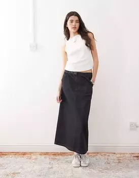 Юбка-миди из японского денима Gramicci цвета индиго